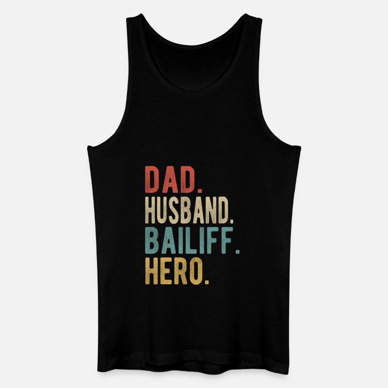 Gerichtsvollzieher, Vater, Ehemann, Held - Männer Bio Tank Top - Schwarz