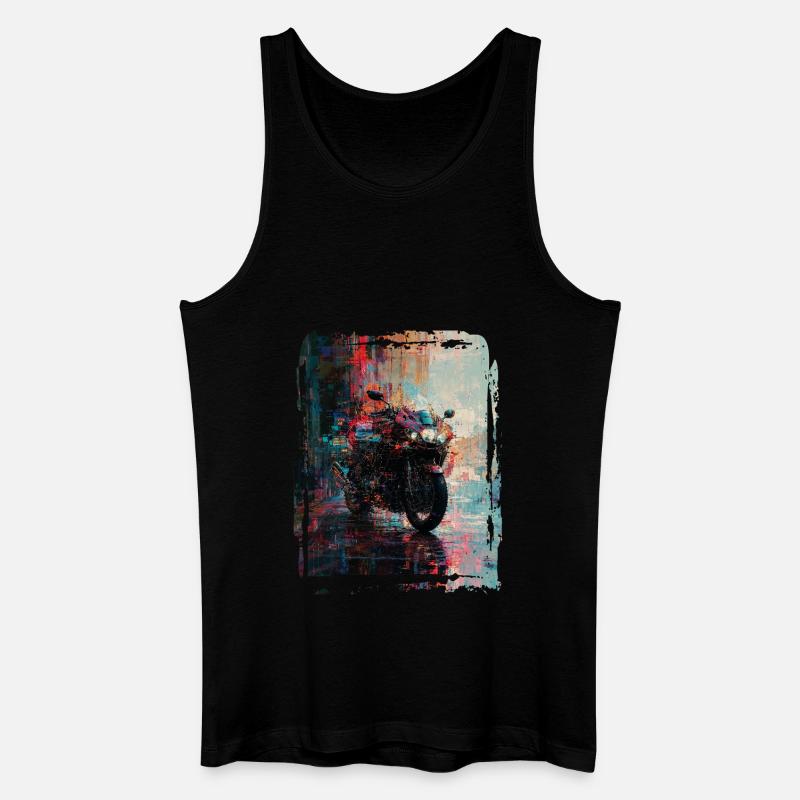 Motorrad abstrakt - Männer Bio Tank Top - Schwarz