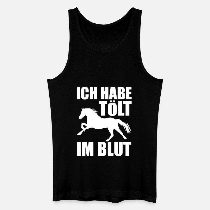 Isländer Islandpferd Islandpferde Geschenk - Männer Bio Tank Top - Schwarz