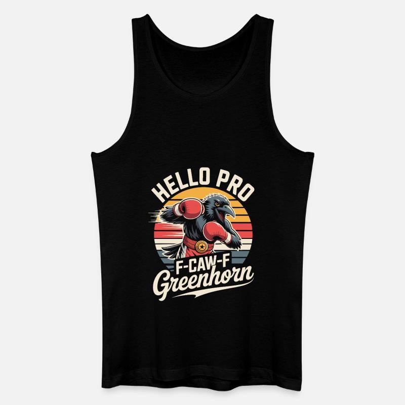 Boxer Krähe - Männer Bio Tank Top - Schwarz