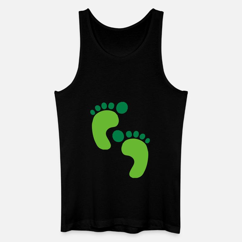 footprints2 - Männer Bio Tank Top - Schwarz