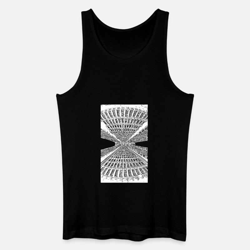 Abstrakte Linien - Männer Bio Tank Top - Schwarz