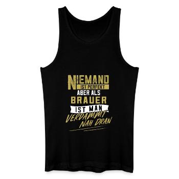 Brauer Mälzer Brauerei Bier Geschenk - Männer Bio Tank Top - Schwarz - Vorne