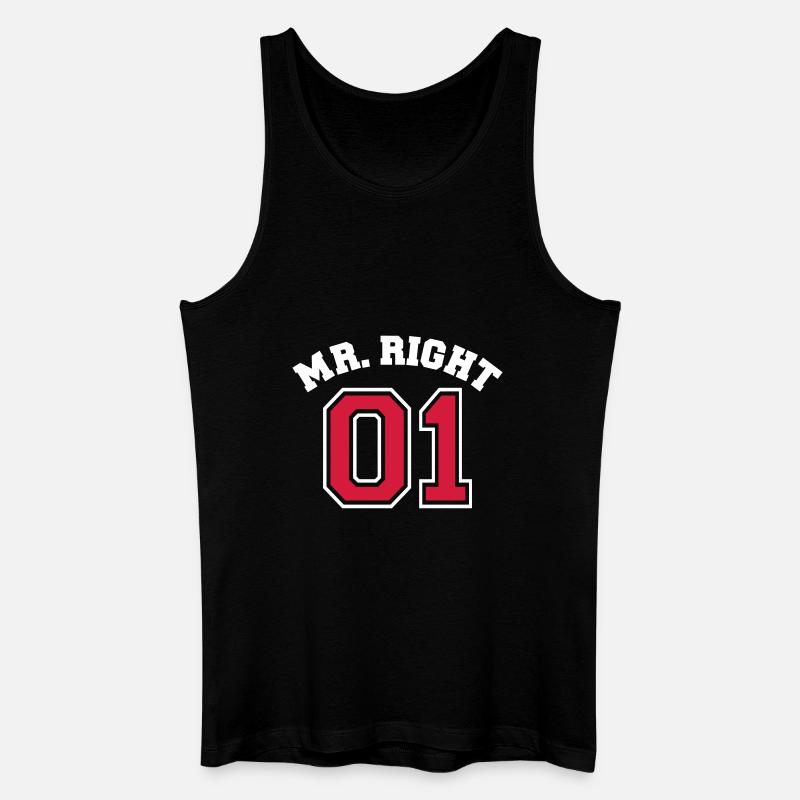 Mr. Right 01 - Männer Bio Tank Top - Schwarz