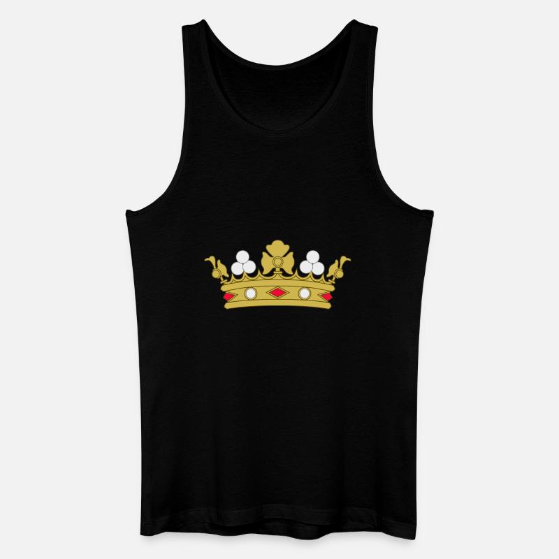 krone - Männer Bio Tank Top - Schwarz