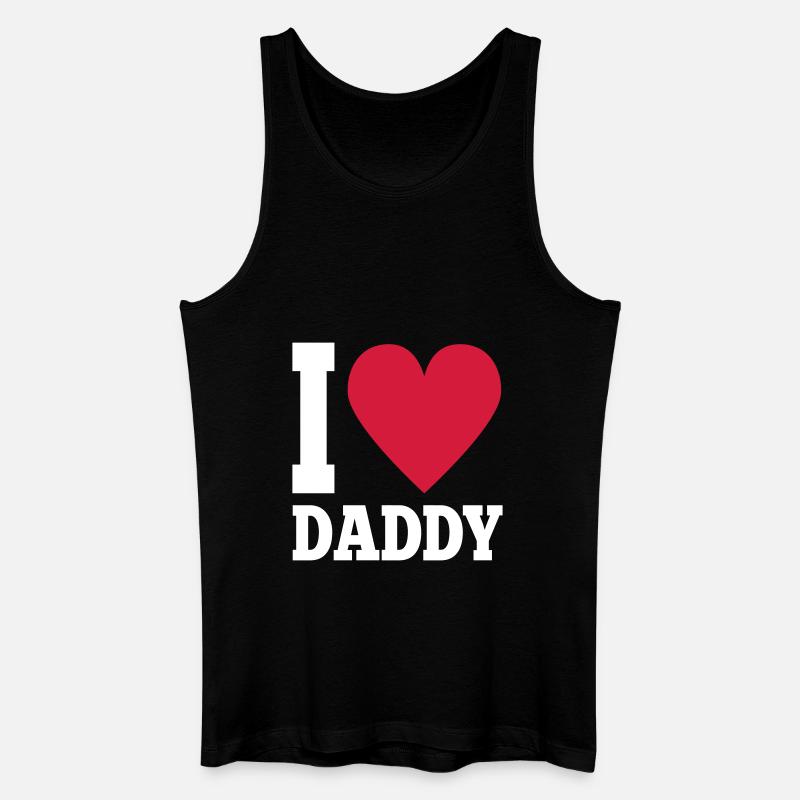 I Love Daddy - Männer Bio Tank Top - Schwarz