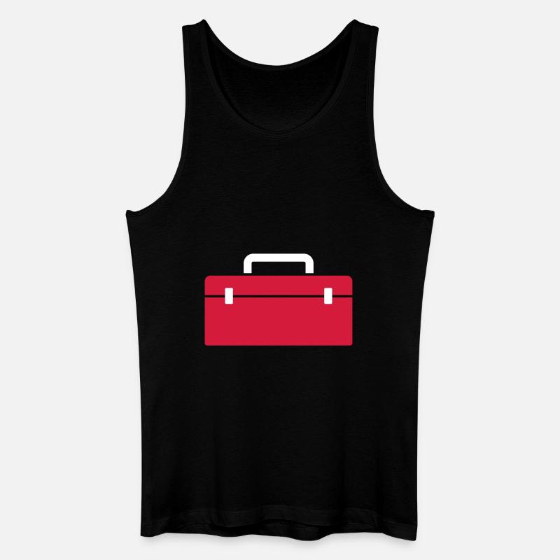Werkzeugkiste oder Angelkoffer - Geschenk - Männer Bio Tank Top - Schwarz
