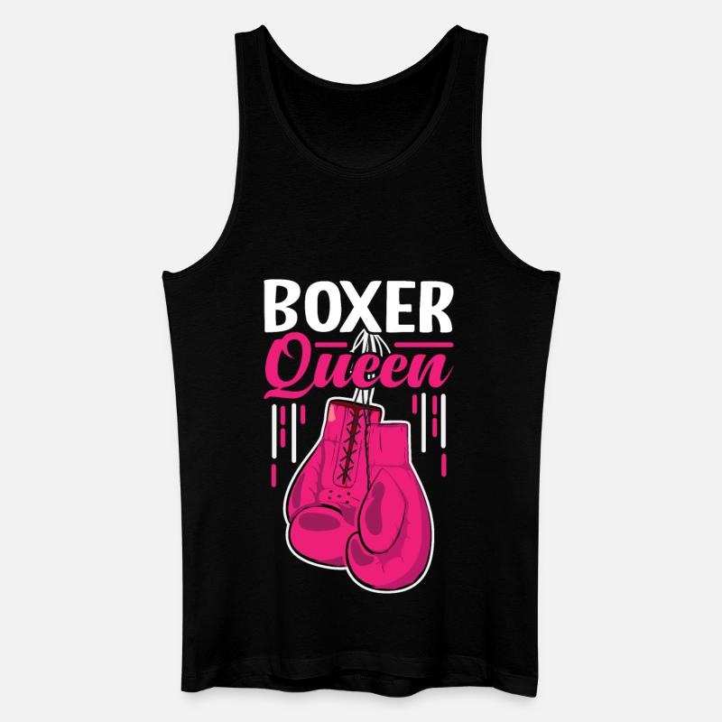 Boxer-Königin - Männer Bio Tank Top - Schwarz