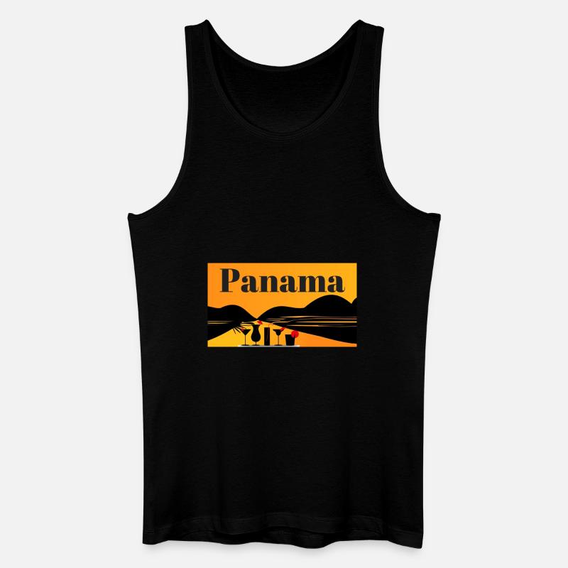 Panama - Männer Bio Tank Top - Schwarz