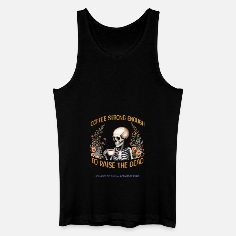 Starkes Kaffee-T-Shirt-Design - Männer Bio Tank Top - Schwarz