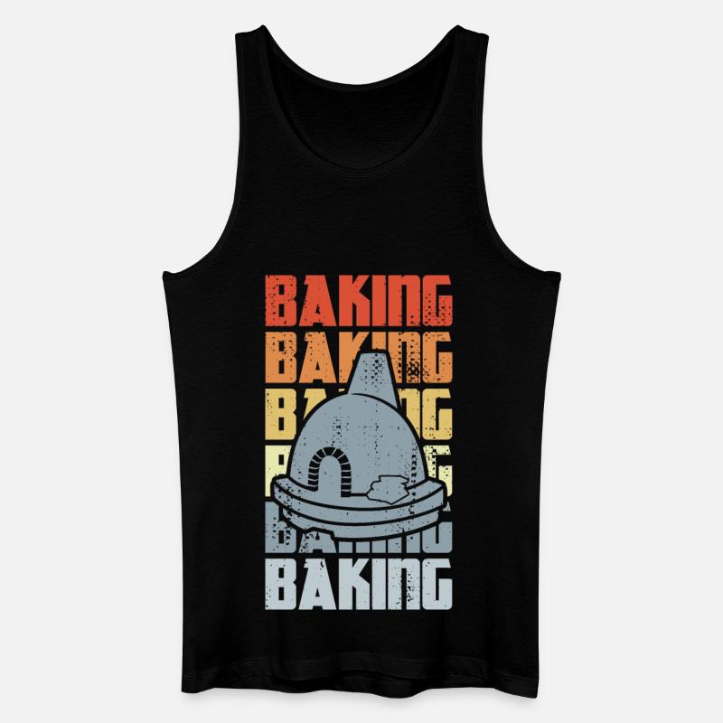 Retro Backen - Männer Bio Tank Top - Schwarz