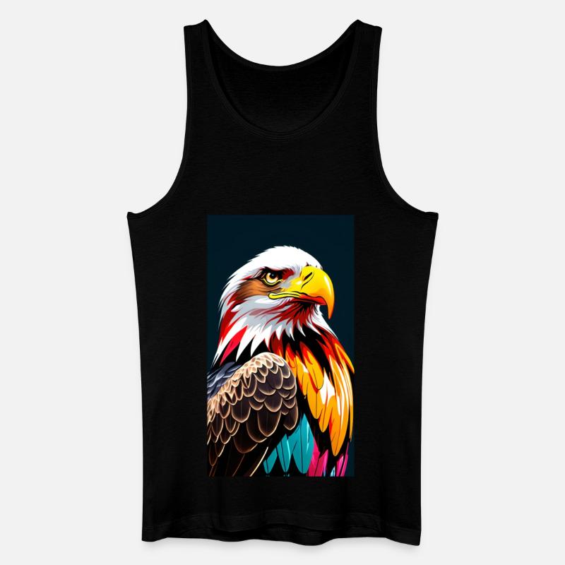 Eagle Side - Männer Bio Tank Top - Schwarz