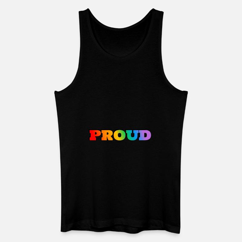 STOLZER LGBT-STOLZ - Männer Bio Tank Top - Schwarz