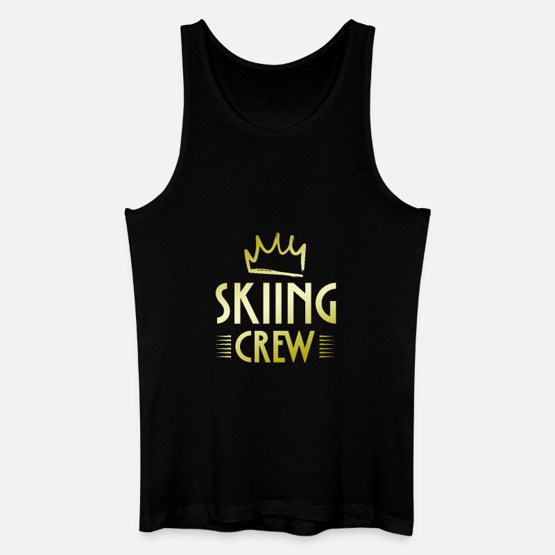 Skiing Crew - Männer Bio Tank Top - Schwarz