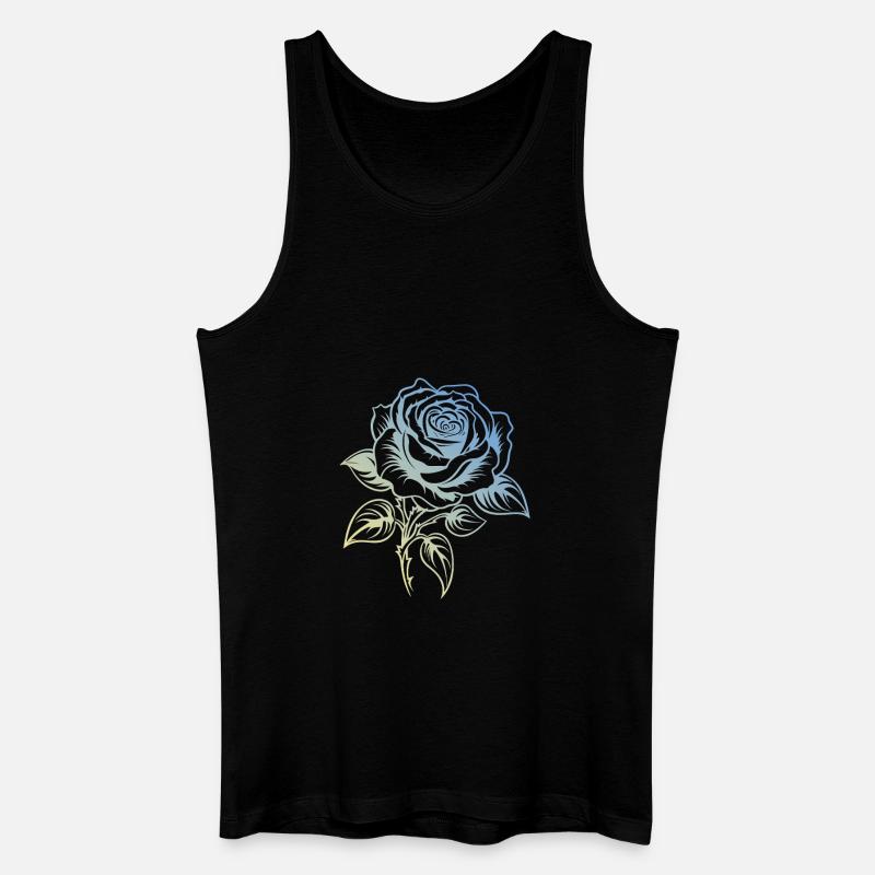 Rose Liebe - Männer Bio Tank Top - Schwarz