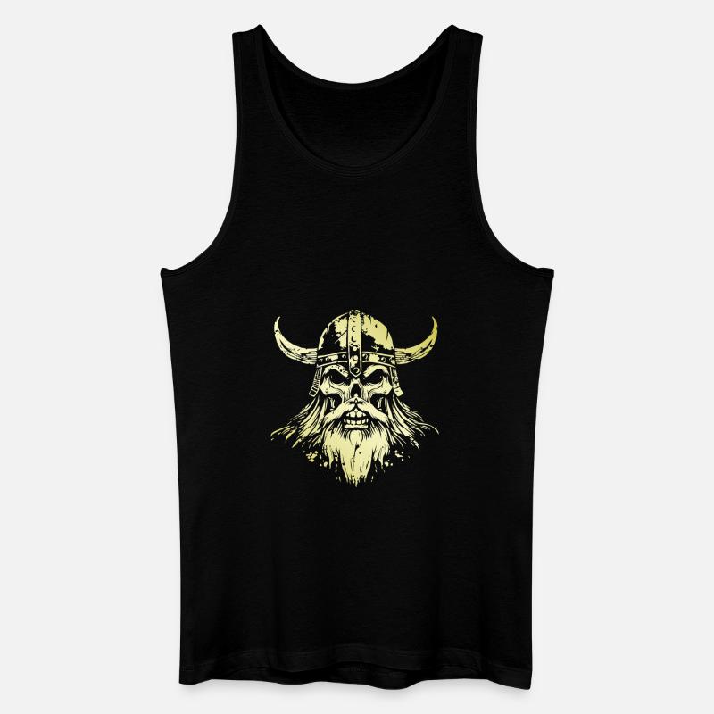 Wikinger Skull - Männer Bio Tank Top - Schwarz