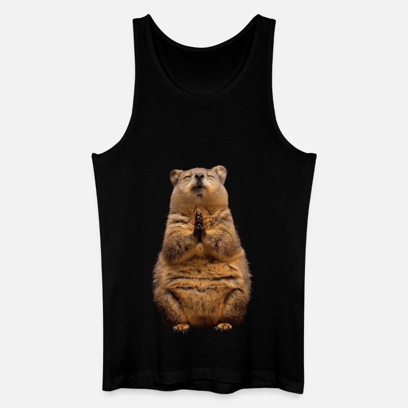Quokka - Männer Bio Tank Top - Schwarz