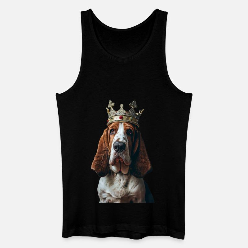 Basset - Männer Bio Tank Top - Schwarz