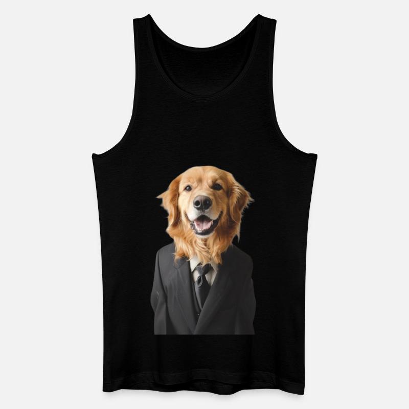 Hund - Männer Bio Tank Top - Schwarz