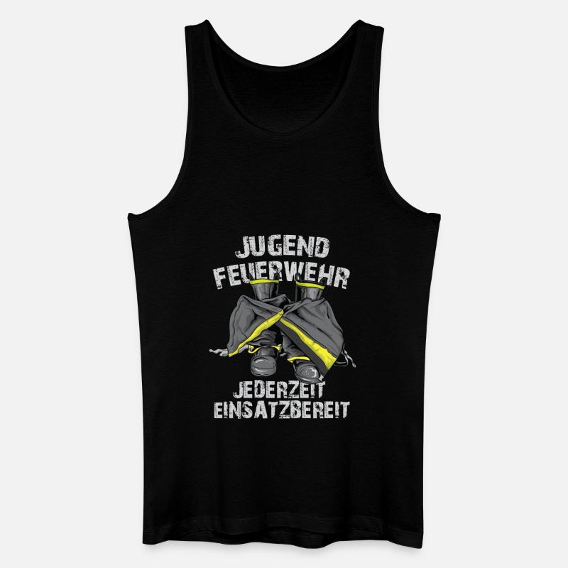 Jederzeit einsatzbereit - Männer Bio Tank Top - Schwarz