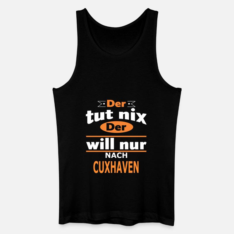 CUXHAVEN - Männer Bio Tank Top - Schwarz