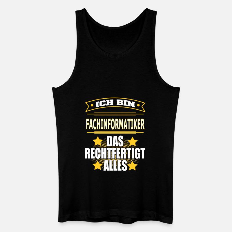 FACHINFORMATIKER - Männer Bio Tank Top - Schwarz