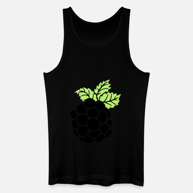 blackberry - Männer Bio Tank Top - Schwarz