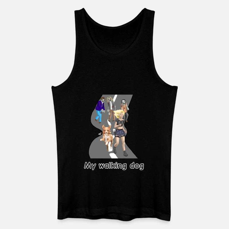 Zombie RunEdition: walking dog - Männer Bio Tank Top - Schwarz