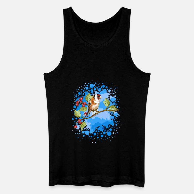 Vogel - Männer Bio Tank Top - Schwarz