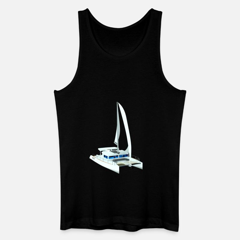 Katamaran 3D - Männer Bio Tank Top - Schwarz