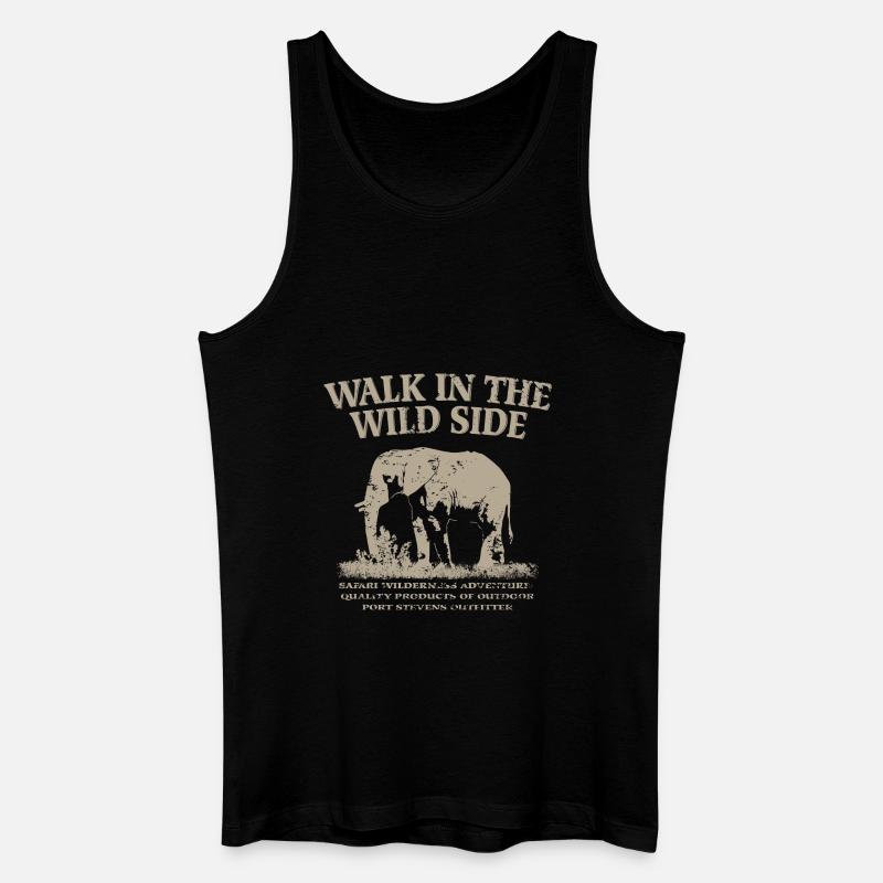Elefant - Männer Bio Tank Top - Schwarz