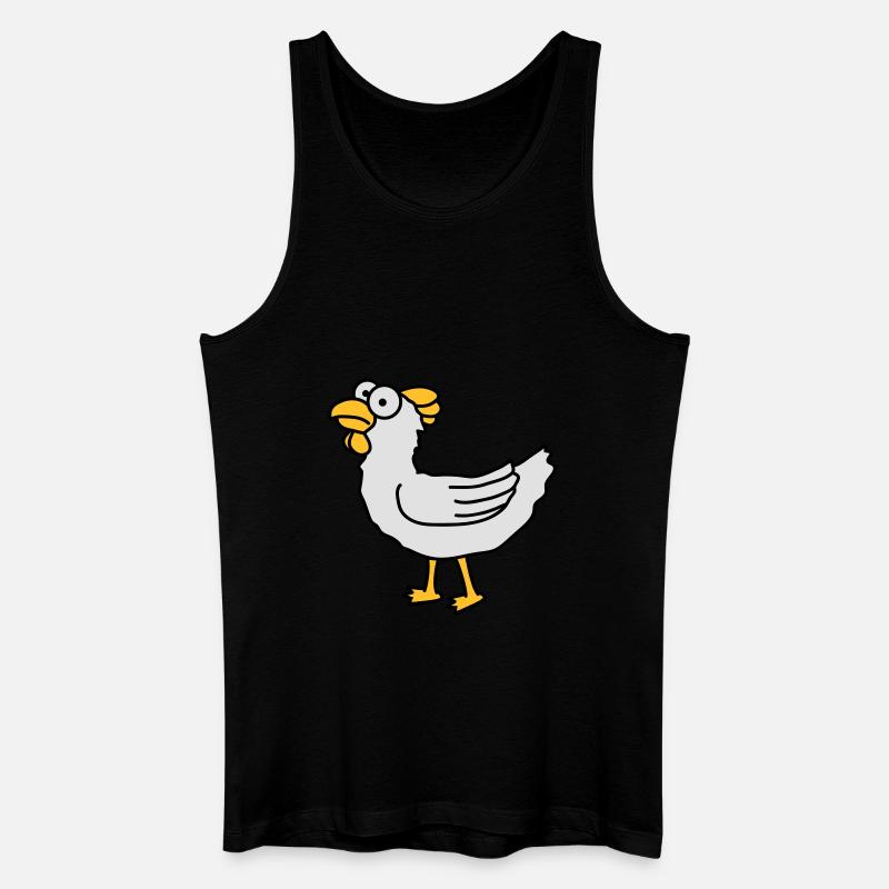 chicken - Männer Bio Tank Top - Schwarz