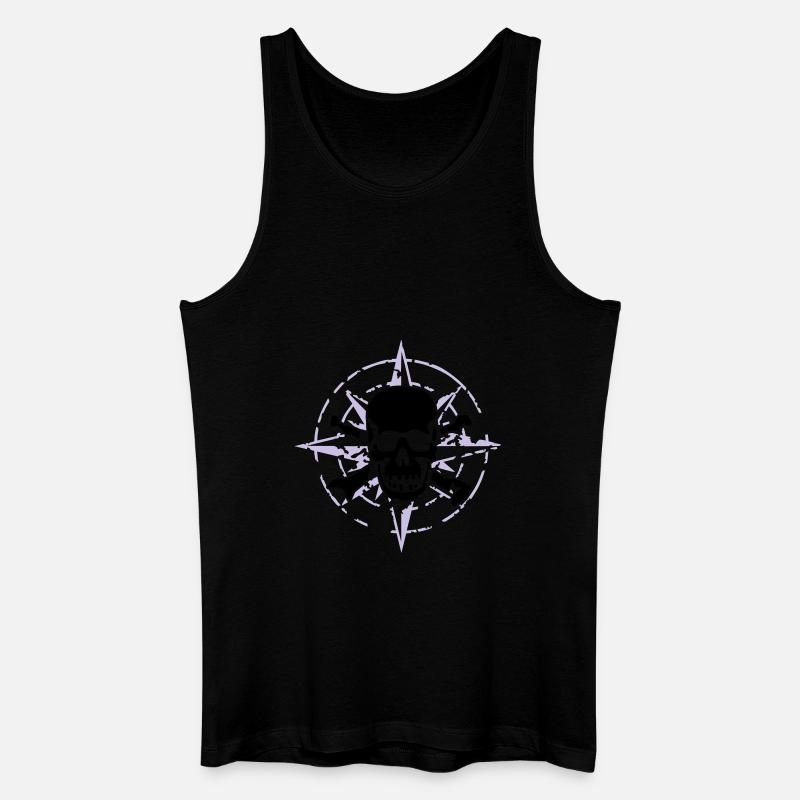 windrose_skull_02_a_2c - Men’s Organic Tank Top - black
