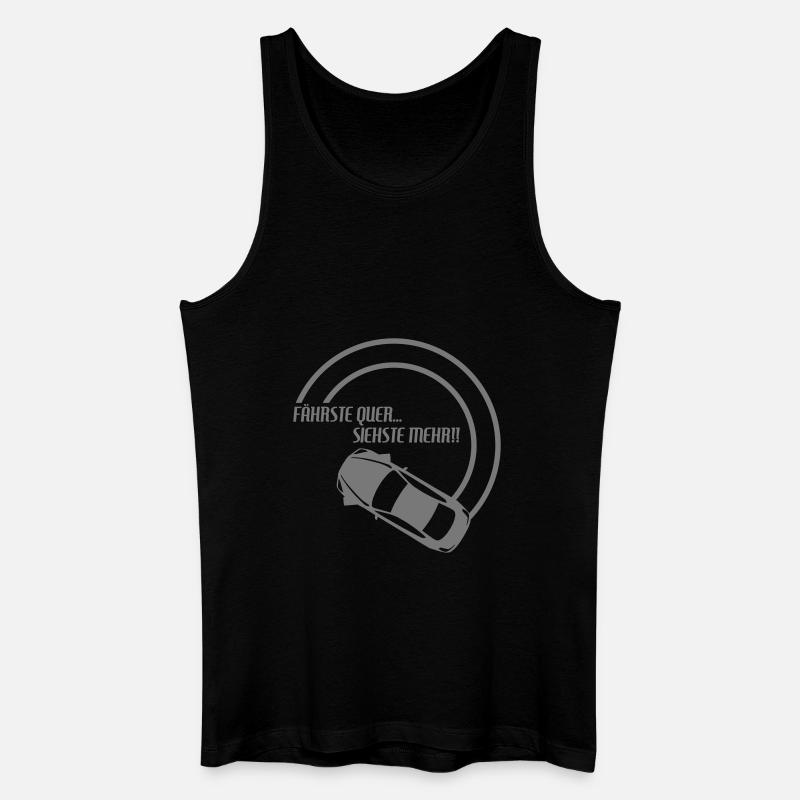 fährste quer... siehste mehr!! 2 - Männer Bio Tank Top - Schwarz
