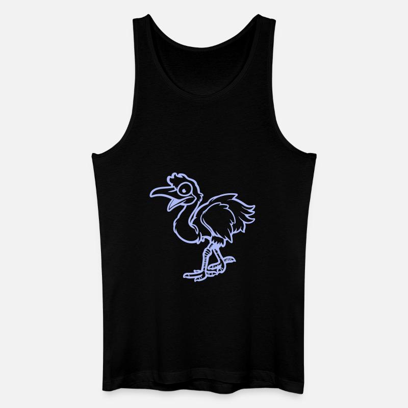 strauß comic - Männer Bio Tank Top - Schwarz