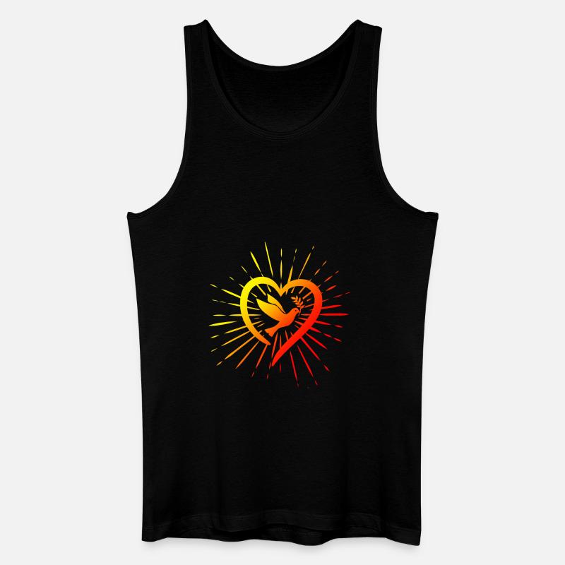 Liebe, Licht, Frieden - Männer Bio Tank Top - Schwarz