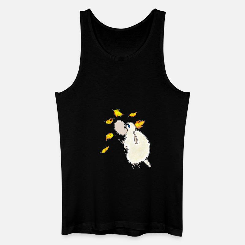 Wolly Sheepling Herbst Blätterfall - Männer Bio Tank Top - Schwarz