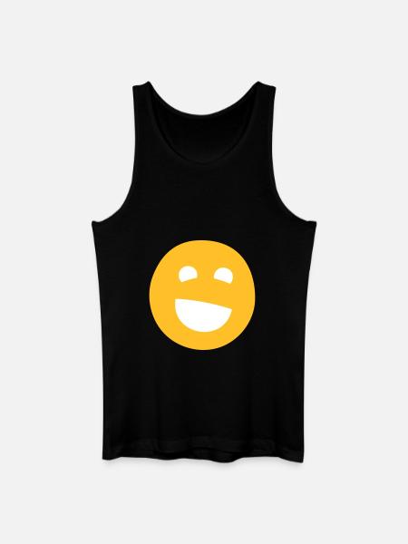 Laughing Face Two-Tone - Men’s Organic Tank Top - black
