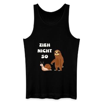 Zieh nicht so Schnecke und ein Faultier - Männer Bio Tank Top - Schwarz - Vorne