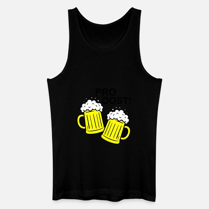 Bier Anstossen Prost - Männer Bio Tank Top - Schwarz