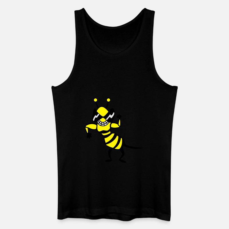 Wespe - Biene - Männer Bio Tank Top - Schwarz