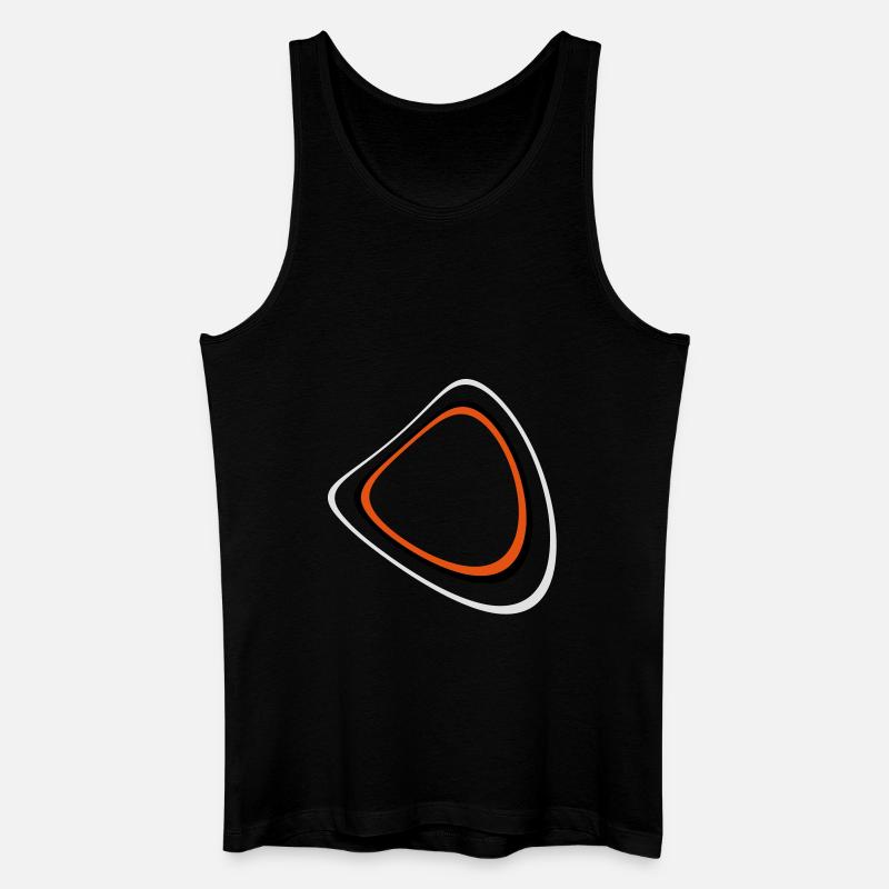 Retro Circleage - Männer Bio Tank Top - Schwarz