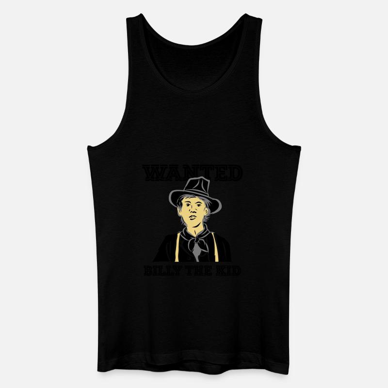 WANTED BILLY - Männer Bio Tank Top - Schwarz