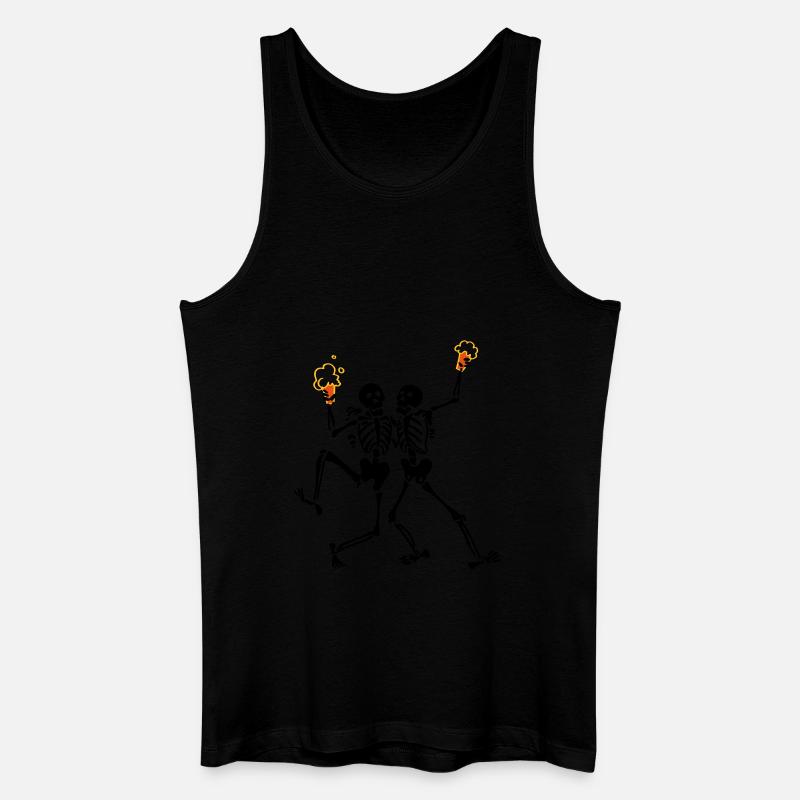 Skeletons doing java - Men’s Organic Tank Top - black