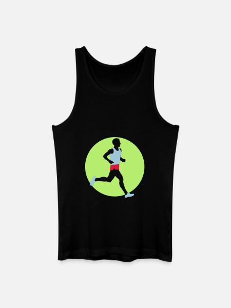 running_man_022013_a_3c - Männer Bio Tank Top - Schwarz