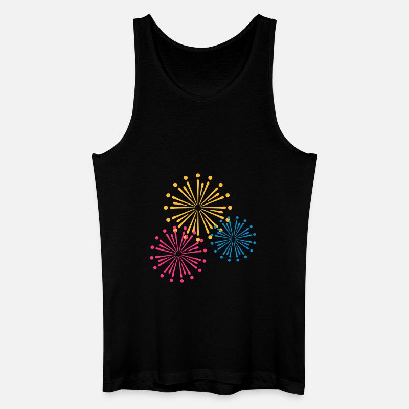 Firework Design - Männer Bio Tank Top - Schwarz