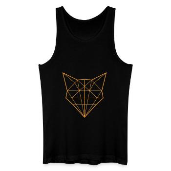 Le contour du renard en orange - Débardeur bio Homme - noir - Devant