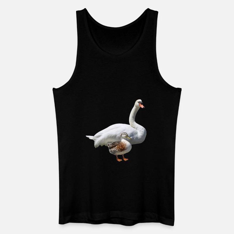 Schwan - Männer Bio Tank Top - Schwarz
