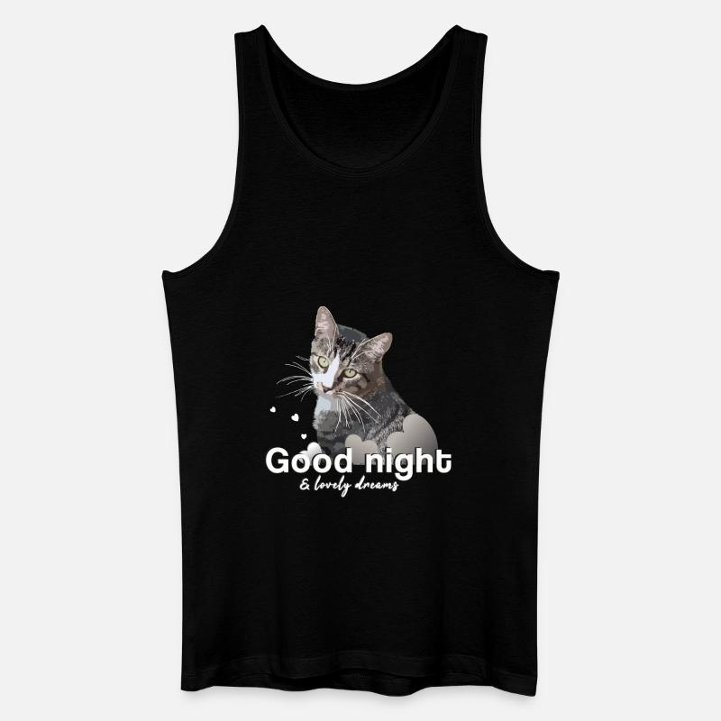 Schlafshirt gute Nacht good night - Männer Bio Tank Top - Schwarz