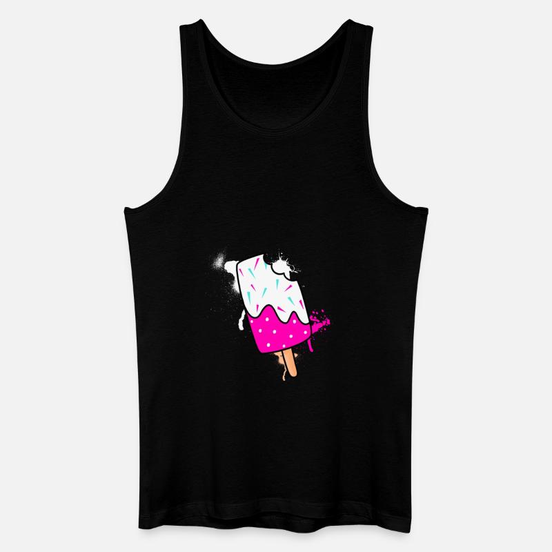 Eiscreme - Männer Bio Tank Top - Schwarz